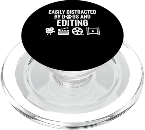 Easily Distracted By Dogs And Editing Editor PopSockets PopGrip für MagSafe Easily Distracted By Dogs And Editing Editor PopSockets PopGrip für MagSafe von Filmemacher Film Bearbeitung Designs