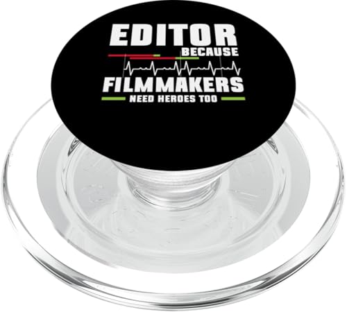 Editor Because Filmmakers Need Heroes Too PopSockets PopGrip für MagSafe von Filmemacher Film Bearbeitung Designs