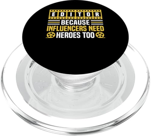 Editor Because Influencers Need Heroes Too PopSockets PopGrip für MagSafe von Filmemacher Film Bearbeitung Designs