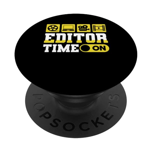 Editor Time On Filmmaker Movie Editor PopSockets Klebender PopGrip Editor Time On Filmmaker Movie Editor PopSockets Klebender PopGrip von Filmemacher Film Bearbeitung Designs