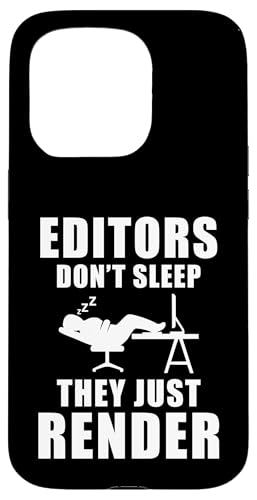 Editors Dont Sleep They Just Render Filmmaker Movie Editor Hülle für iPhone 15 Pro von Filmemacher Film Bearbeitung Designs