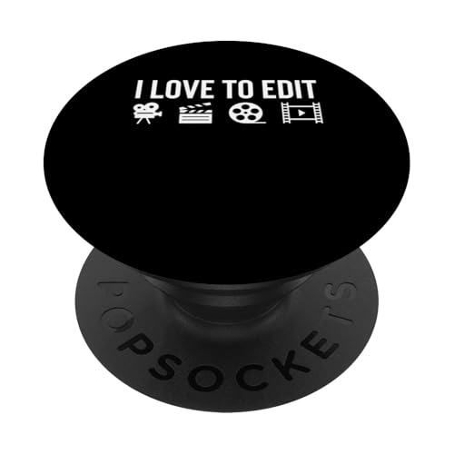 I Love To Edit Filmmaker Movie Editor PopSockets Klebender PopGrip von Filmemacher Film Bearbeitung Designs