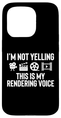 Im Not Yelling This Is My Rendering Voice Editor Hülle für iPhone 15 Pro von Filmemacher Film Bearbeitung Designs