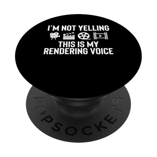 Im Not Yelling This Is My Rendering Voice Editor PopSockets Klebender PopGrip Im Not Yelling This Is My Rendering Voice Editor PopSockets Klebender PopGrip von Filmemacher Film Bearbeitung Designs