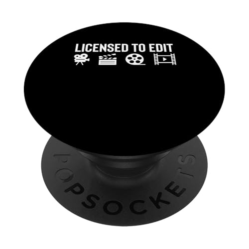 Licensed To Edit Filmmaker Movie Editor PopSockets Klebender PopGrip Licensed To Edit Filmmaker Movie Editor PopSockets Klebender PopGrip von Filmemacher Film Bearbeitung Designs