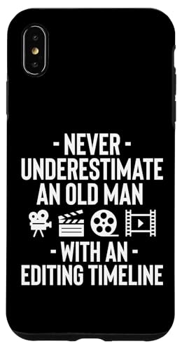 Never Underestimate An Old Man With An Editing Timeline Hülle für iPhone XS Max von Filmemacher Film Bearbeitung Designs