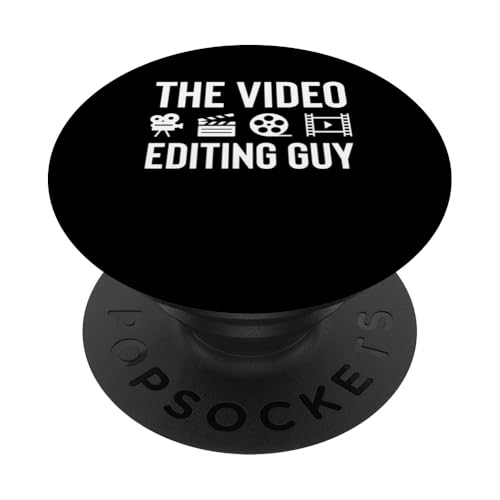 The Video Editor Guy Filmmaker Movie Editor PopSockets Klebender PopGrip The Video Editor Guy Filmmaker Movie Editor PopSockets Klebender PopGrip von Filmemacher Film Bearbeitung Designs