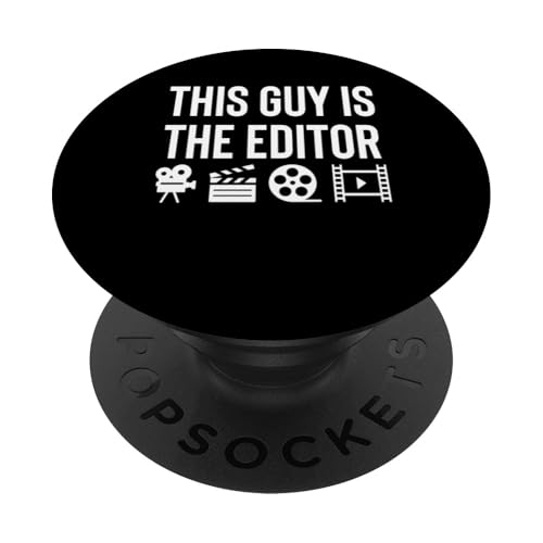 This Guy Is The Editor Filmmaker Movie Editor PopSockets Klebender PopGrip This Guy Is The Editor Filmmaker Movie Editor PopSockets Klebender PopGrip von Filmemacher Film Bearbeitung Designs