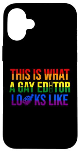 This Is What A Gay Editor Looks Like LGBT Hülle für iPhone 16 Plus von Filmemacher Film Bearbeitung Designs