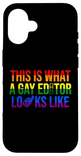 This Is What A Gay Editor Looks Like LGBT Hülle für iPhone 16 von Filmemacher Film Bearbeitung Designs