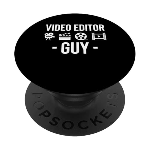 Video Editor Guy Filmmaker Movie Editor PopSockets Klebender PopGrip Video Editor Guy Filmmaker Movie Editor PopSockets Klebender PopGrip von Filmemacher Film Bearbeitung Designs