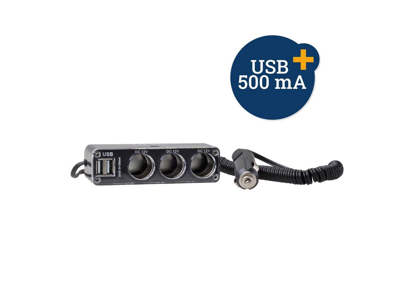 Filmer Zigarettenanzünder-Verteiler Filmer Zigarettenanzünder 3er Steckdose USB Mehrfachstecker 36642 (1-St) von Filmer