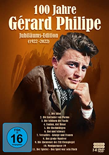 100 Jahre Gérard Philipe - Jubiläums-Edition (1922-2022): u.a. Fanfan, der Husar, Till Ulenspiegel, Die Kartause von Parma, Rot und Schwarz, Der Spieler, Die Hochmütigen von Filmjuwelen