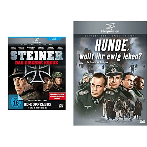 Steiner - Das eiserne Kreuz Teil 1+2 (HD-Doppelbox) - Filmjuwelen [2 Blu-rays] & Hunde, wollt ihr ewig leben? - Die Schlacht um Stalingrad (Filmjuwelen) von Filmjuwelen