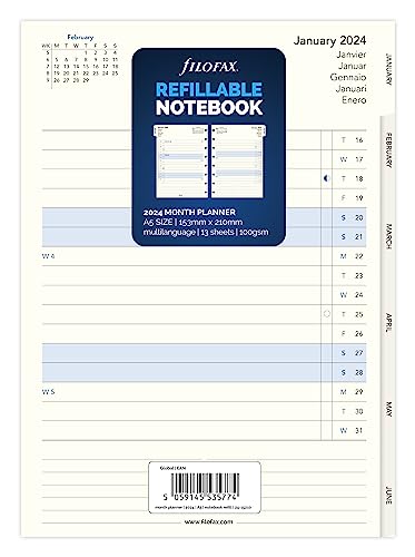FILOFAX Kalendereinlage A5 Notebook Month Planer 2024 von Filofax