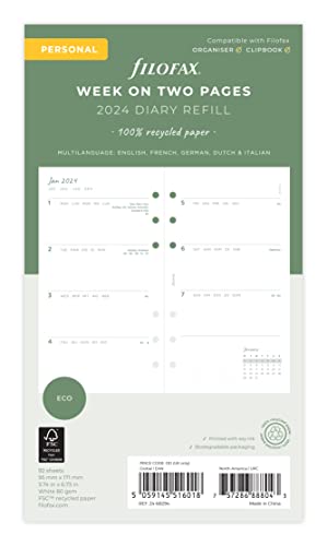 FILOFAX Kalendereinlage Eco Week on Two Pages Diary Refill - Personal von Filofax