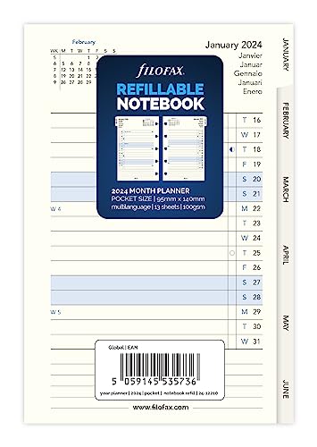 FILOFAX Kalendereinlage Pocket Notebook Month Planer 2024 von Filofax