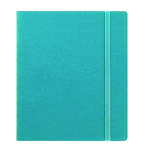 FILOFAX REFILLABLE NOTEBOOK CLASSIC, 9.25" x 7.25" Aqua - Elegant leather-look cover with moveable pages - Elastic closure, index, pocket and page marker (B115906U) von Filofax