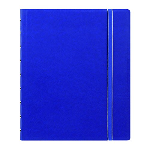 FILOFAX REFILLABLE NOTEBOOK CLASSIC, 9.25" x 7.25" Blue - Elegant leather-look cover with moveable pages - Elastic closure, index, pocket and page marker (B115903U) von Filofax