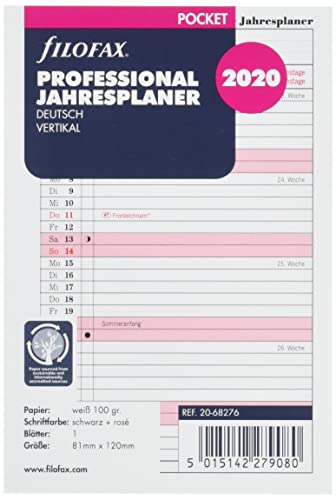 Filofax 000020-68276 Kalender von Filofax