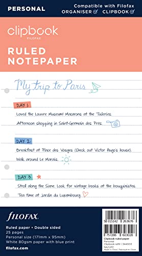 Filofax 344003 Terminplaner, Clipbook Personal Papier liniert von Filofax