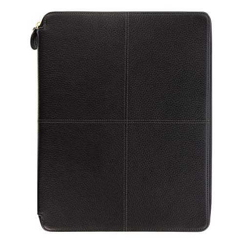 Filofax A4 Schreibmappe Leder Konferenzmappe Classic Stitch ZIP Schwarz Folder 840030 von Filofax