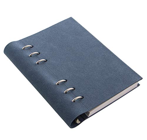 Filofax Clipbook Architexture PER Notebook Blue Suede Blau A6 Kunstleder auffüllbar Notizbuch 143004 von Filofax