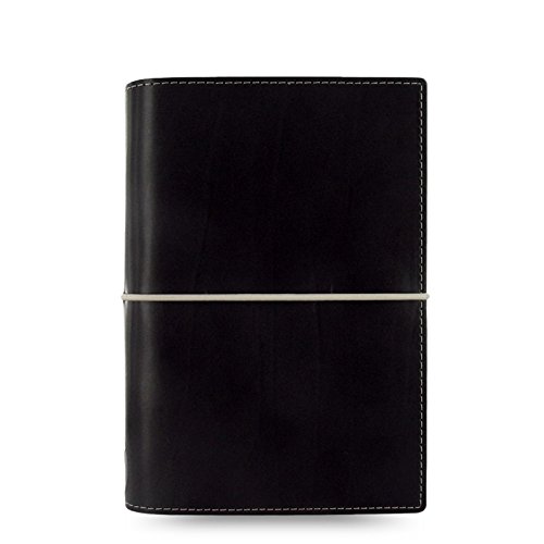 Filofax Domino Persönlicher Organiser Gummibandverschluss nachfüllbar 95 x 171 mm schwarz von Filofax