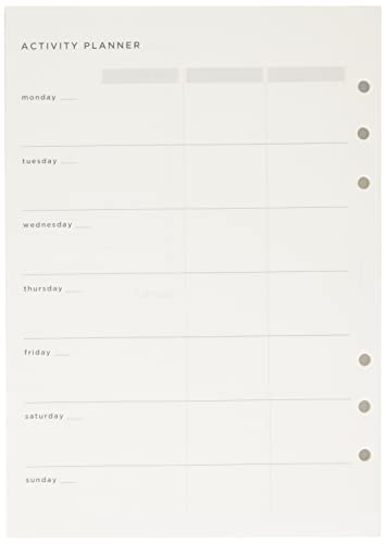 Filofax Einlage Organiser Activity Planner - A5, White, 132848 von Filofax