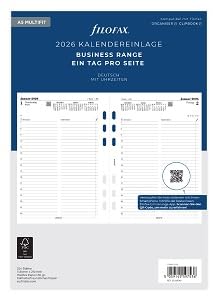 Filofax Kalender A5 Multi 1 Tag pro Seite (deutsch)2026 von Filofax