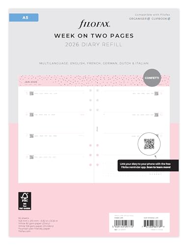 Filofax Kalender Confetti Week to view Illustrated Diary Refill Pack A5 2026 Filofax Kalender Confetti Week to view Illustrated Diary Refill Pack A5 2026 von Filofax