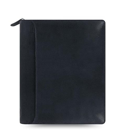 Filofax Lockwood Organizer mit Reißverschluss, A5, Marineblau, 6 Ringe, inklusive Woche auf 2 Seiten, Kalender Terminplaner, mehrsprachig von Filofax