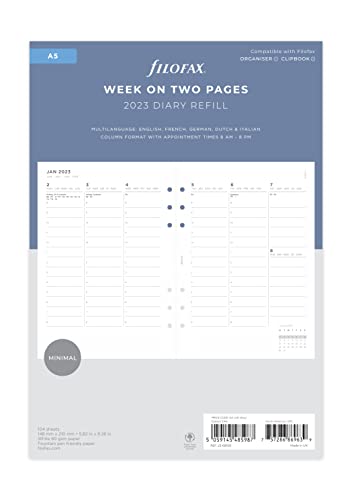 Filofax Miniimal WTV Vertical Filofax A5 with appointments 2023, 23-68593, Minimal von Filofax