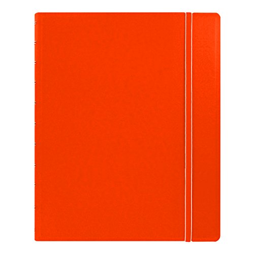 Filofax Nachfüllbares Notizbuch Classic 27,4 x 21,6 cm Orange – eleganter Einband in Lederoptik mit beweglichen Seiten – Gummibandverschluss, Index, Tasche und Lesezeichen (B115104U), Briefgröße von Filofax