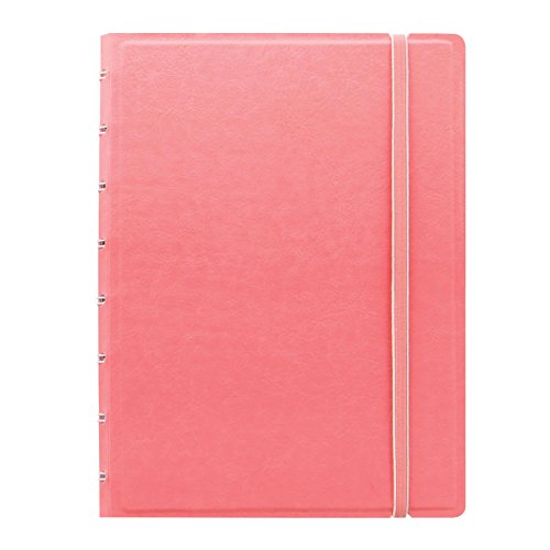 Filofax Nachfüllbares Pastell-Notizbuch, A5 (21 x 12,7 cm), Rose, 112 cremefarbene bewegliche Seiten, Index, Taschen- und Lesezeichen (B115053U) von Filofax