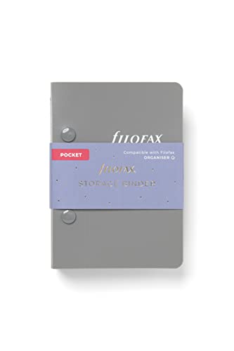 Filofax Pocket 132918 Aufbewahrungsordner, Grau von Filofax