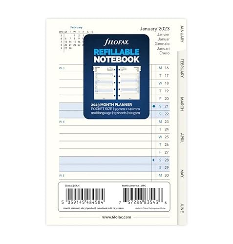 Filofax Pocket Notebook Month Planer 2023 von Filofax