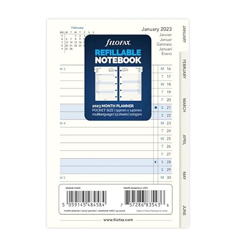 Filofax Pocket Notebook Month Planer 2023 von Filofax