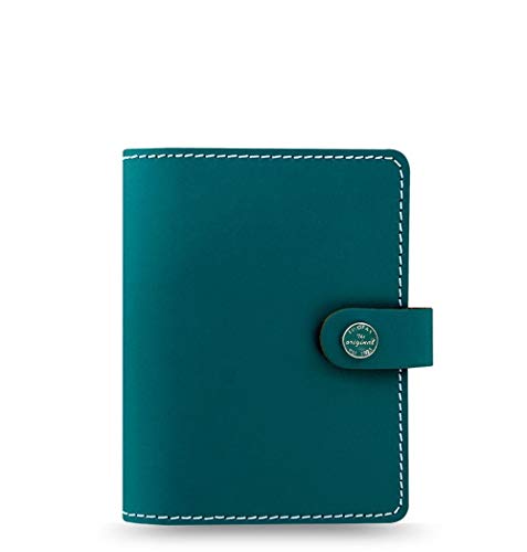 Filofax Pocket Organizer Leder A7 Zeitplaner Terminplaner The Original Dark Aqua Blau 026083 von Filofax