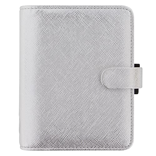 Filofax Pocket Saffiano Metallic Silber Organizer von Filofax