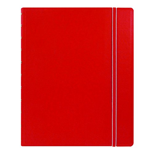 Filofax REFILLABLE NOTEBOOK CLASSIC, 10.8" x 8.5" Red - Elegant leather-look cover with moveable pages - Elastic closure, index, pocket and page marker (B115102U), Letter Size von Filofax