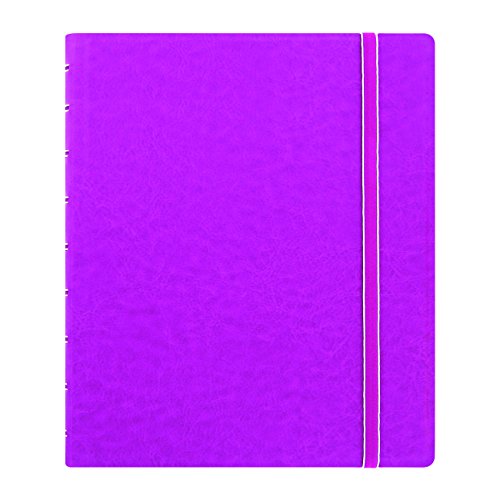 Filofax REFILLABLE NOTEBOOK CLASSIC, 9.25" x 7.25" Fuchsia - Elegant leather-look cover with moveable pages - Elastic closure, index, pocket and page marker (B115905U) von Filofax