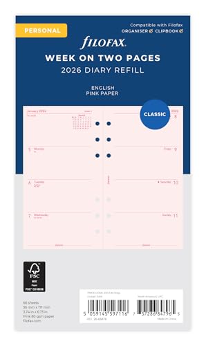 Filofax Terminplaner 26-68478, 2026, 1 Woche auf 2 Seiten, Rosa Filofax Terminplaner 26-68478, 2026, 1 Woche auf 2 Seiten, Rosa von Filofax