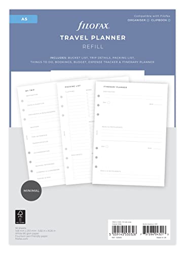 Filofax Travel Planner Refill - A5 von Filofax