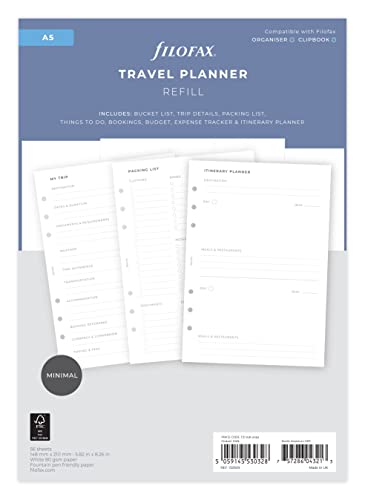Filofax Travel Planner Refill - A5 Filofax Travel Planner Refill - A5 von Filofax
