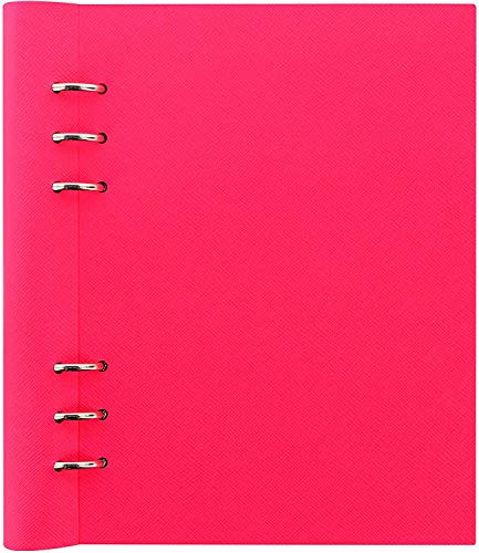 Filofaz B145003 Nachfüllbares Saffiano Fluoro Clipbook, A5, Pink von Filofax