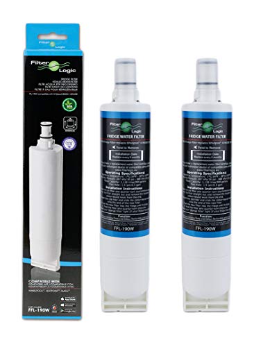 FilterLogic FFL-190W Kühlschrank-Wasserfilter kompatibel mit Whirlpool 4396508, 4396510, Maytag, KitchenAid, Hotpoint, SBS002, SBS003, SBS200, S20BRS, EDR5RXD1; 461950271171; 481281729632-2 Stück von FilterLogic