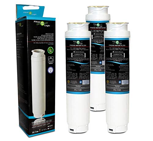 FilterLogic FFL-110B Kühlschrank-Wasserfilter kompatibel mit UltraClarity 00740560, 740560/644845 kompatibel mit Bosch, Siemens, Neff, Gaggenau, Haier 0060820860, RF-2800-13, SUPCO WF299 (3 Pack) von Filterlogic