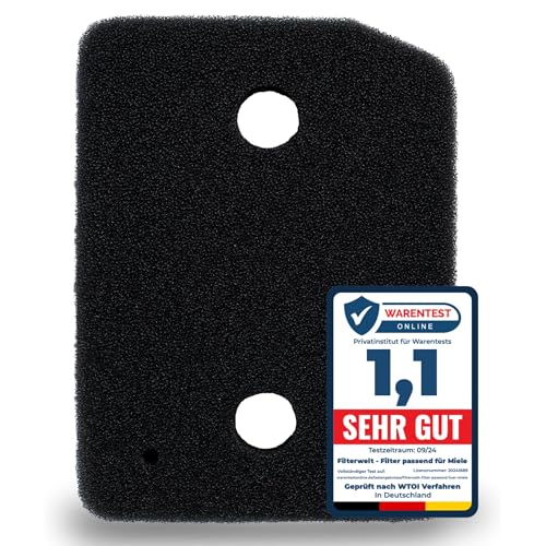 Filter passend für Miele T1 9164761 Trockner Wärmepumpentrockner Fein-Grob | 207 x 157 x 30mm | Schwammfilter Filtermatte Kondenstrockner Fusselfilter Schaumstoff Schaumfilter Sponge von Filterwelt