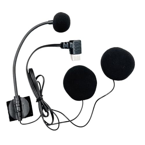 Filvczt Halbmasken -Helmmikrofon, Motorradmikrofon, Vlogging Und I-nterview -Mikrofon Mit Klarem HD -Audioaufzeichnung, Wasserdicht Und Wetterfest, 4,0x140 Mm, Für Vlogs, Anrufe, Interviews von Filvczt
